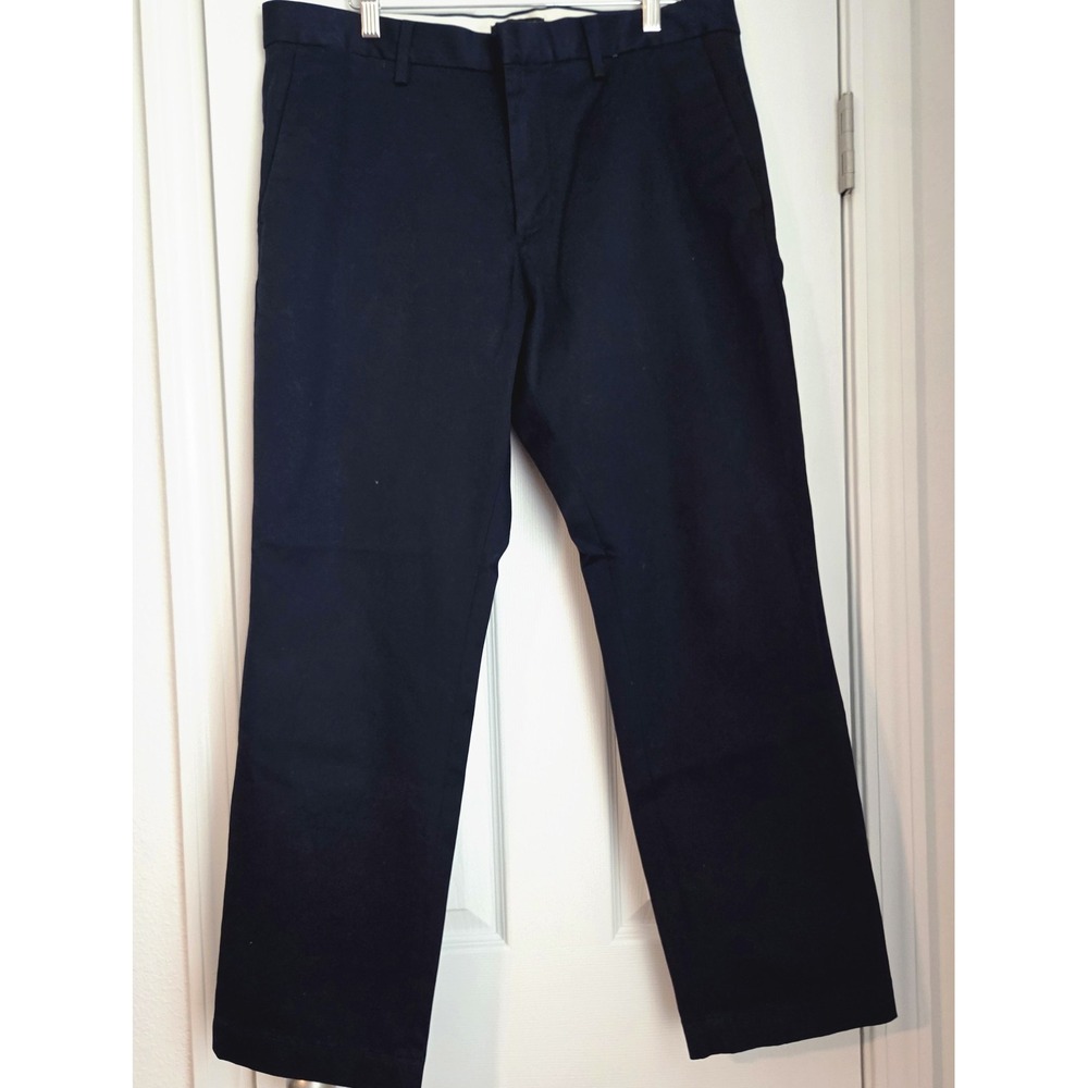 Banana Republic Aiden Pants 34x30 Navy Blue Slim Fit Cotton Chino Slacks RN54023
